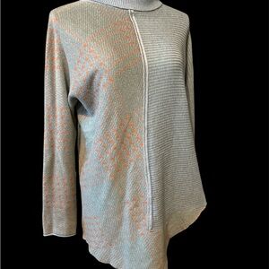 Mystree Gray and Orange Knit Sweater